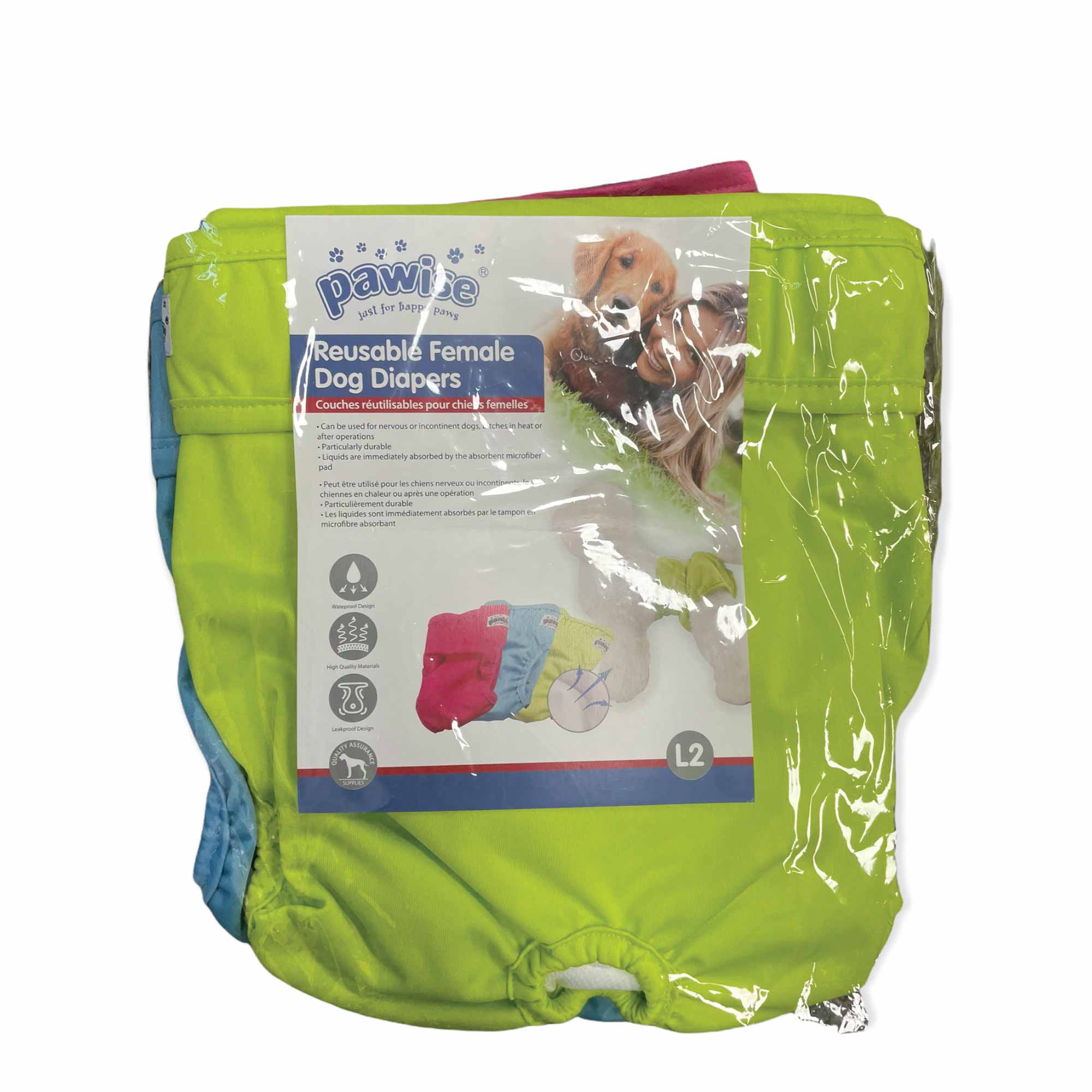 3 Pck Reusable Female Dog Diapers Puppy Nappy Eco Washable Period Incontinence Heat-13