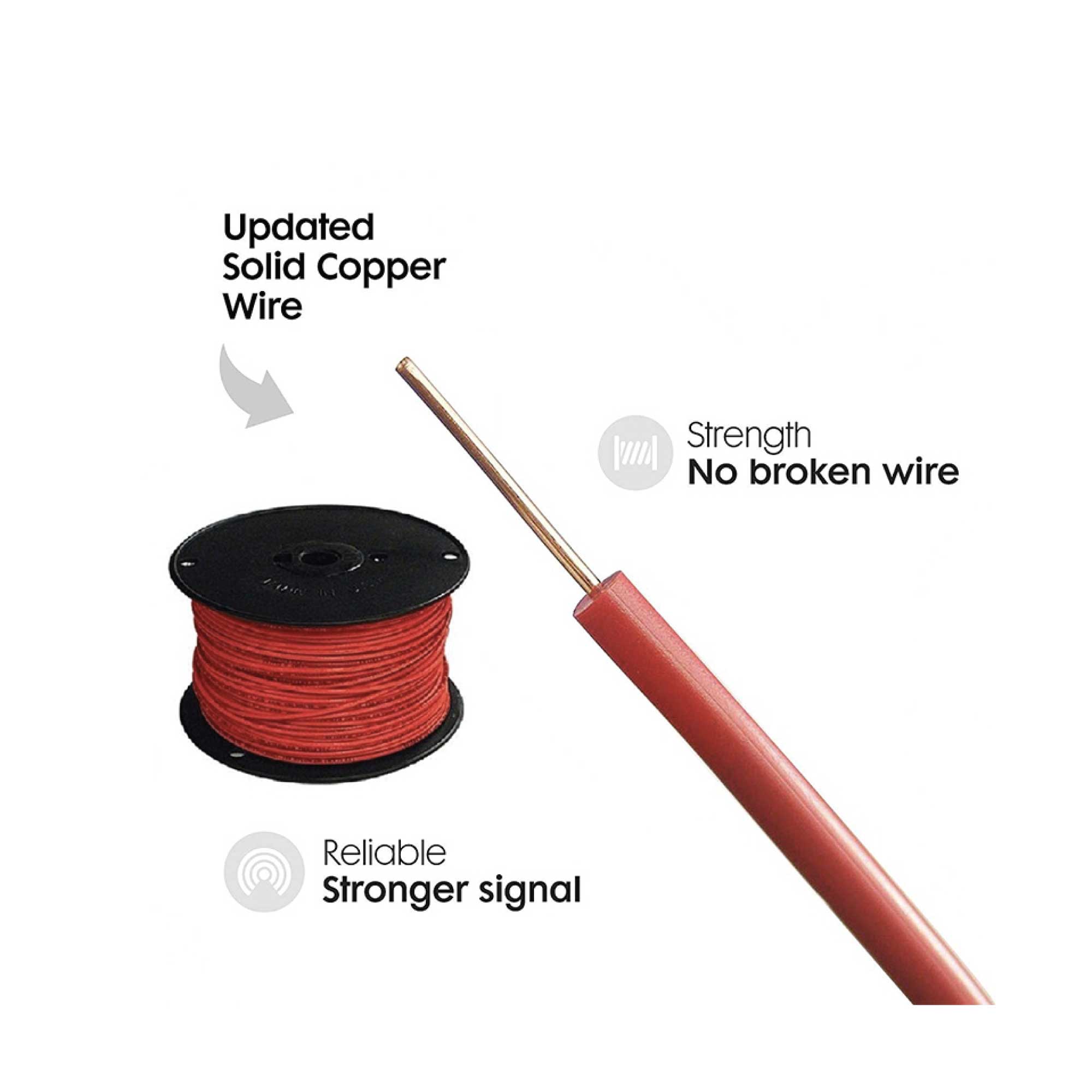 300m Boundary Wire - Solid Copper Dog Fence Underground Invisible Red Cable-1