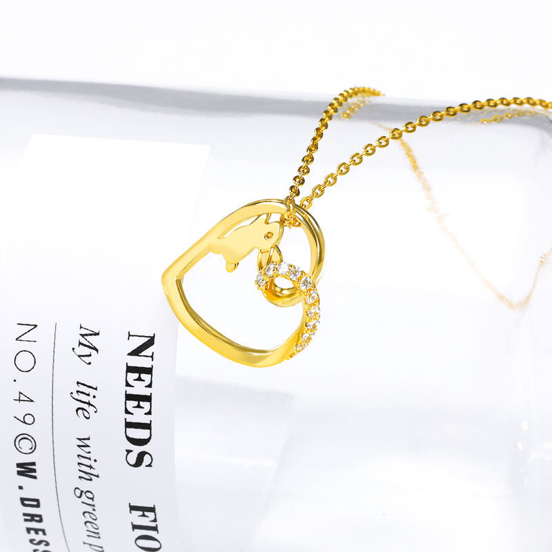 Hot Sale Rabbit Pendant Necklace Factory Direct Sales Heart Pendant