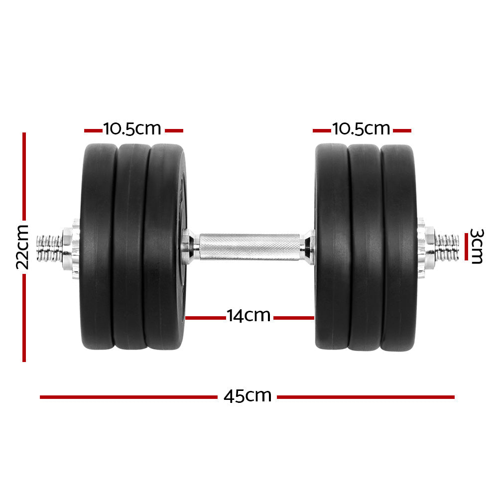 35kg Dumbbells Dumbbell Set Weight Plates Home Gym Fitness Exercise-1