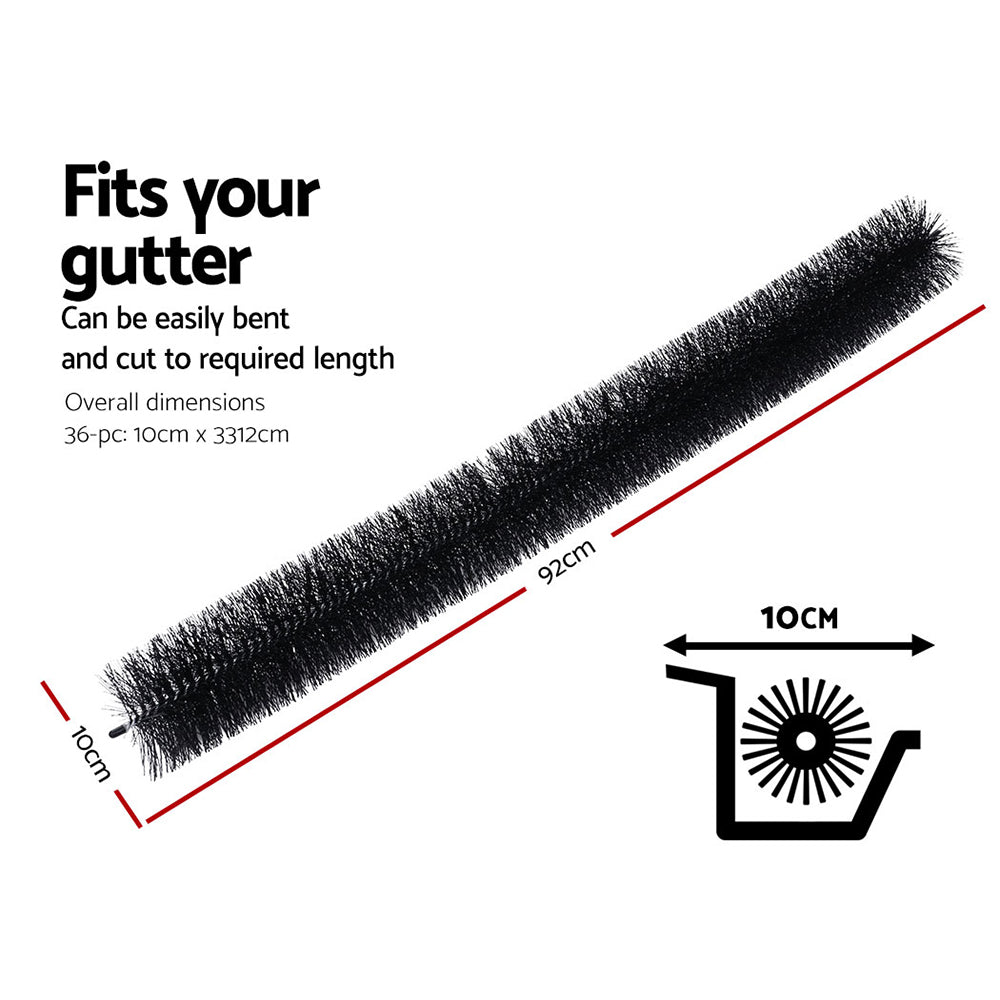 36 Pcs Gutter Brush Guard 92cm X 10cm Length Leaf Twigs Filter Home Garden-1