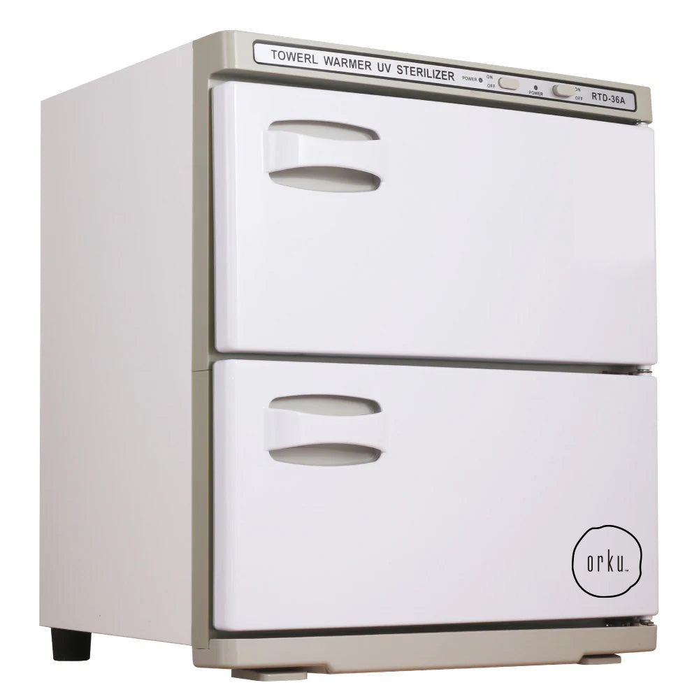 36L White UV Electric Towel Warmer Steriliser Cabinet Beauty Spa Heat Sanitiser-3
