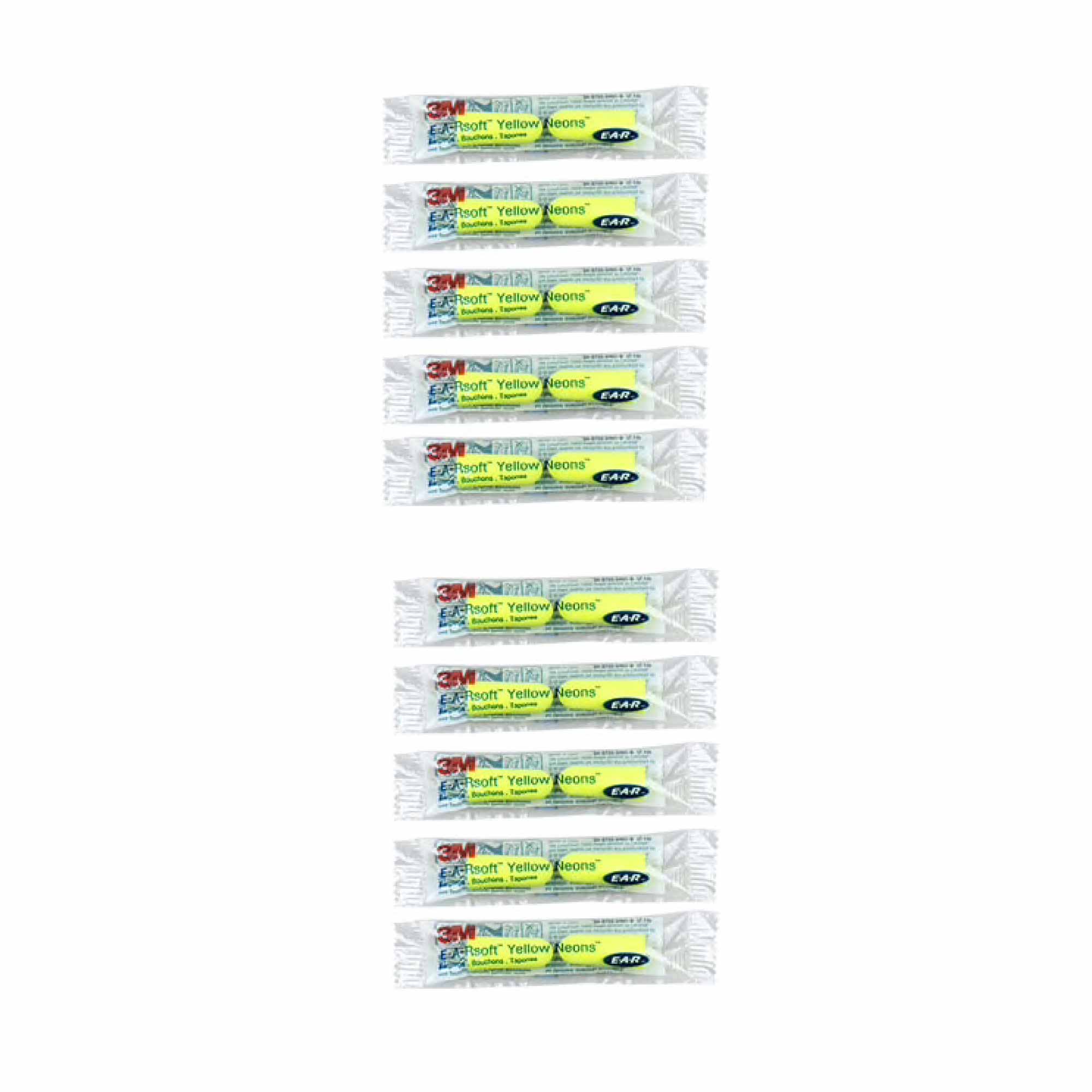3M Foam Safety Neon Earplugs Workplace Noise Reduction Uncorded Disposable Plug-9