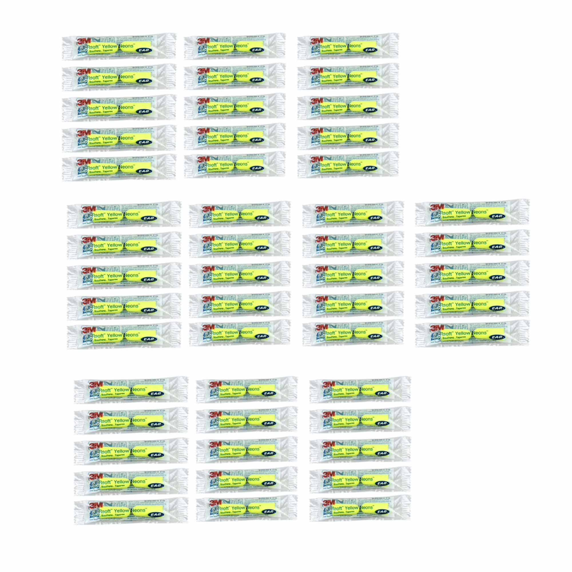 3M Foam Safety Neon Earplugs Workplace Noise Reduction Uncorded Disposable Plug-8