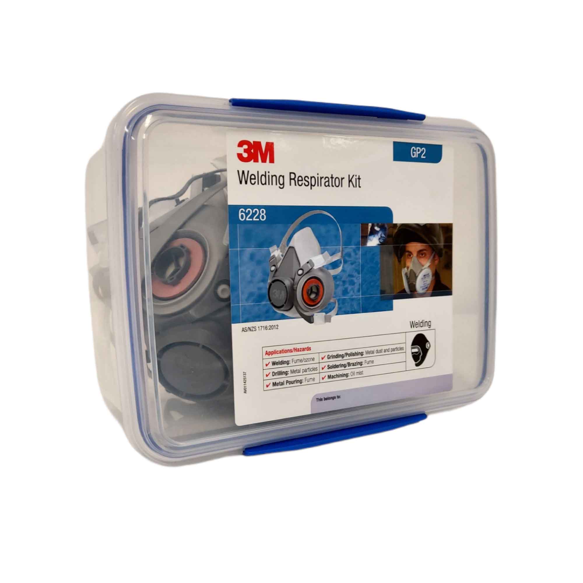 3M Welding Respirator Kit GP2 Filter Reusable Half Face Fume Mask Medium 6000-2