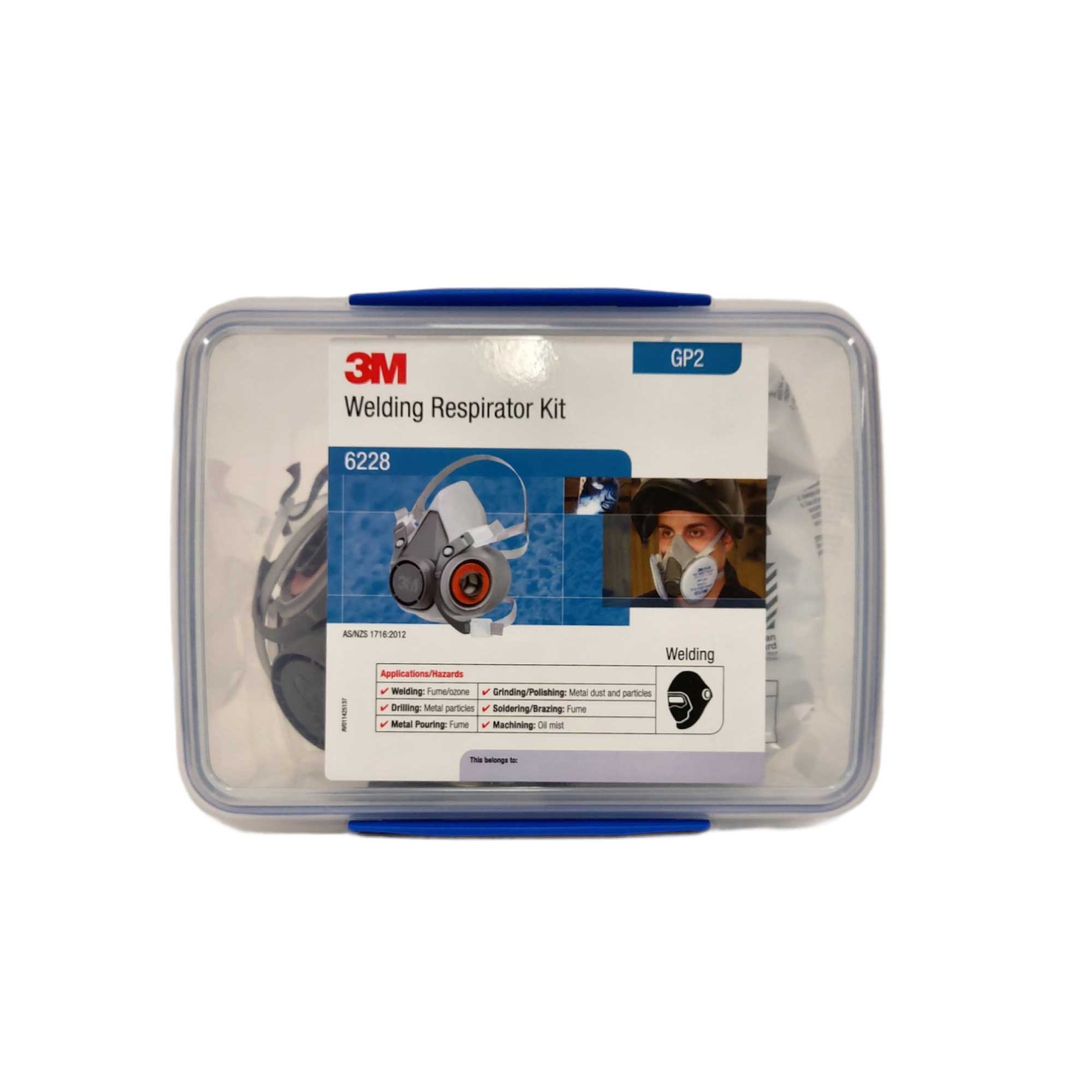 3M Welding Respirator Kit GP2 Filter Reusable Half Face Fume Mask Medium 6000-8