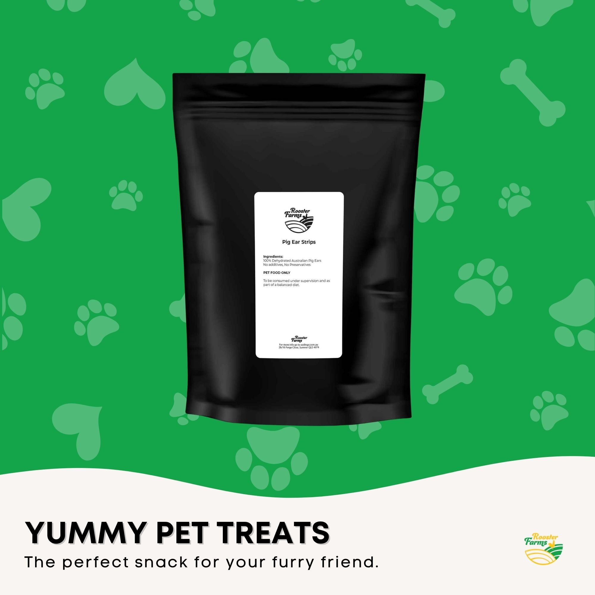 400g Dog Treat Pig Ear Strips - Dehydrated Australian Healthy Puppy Chew-3