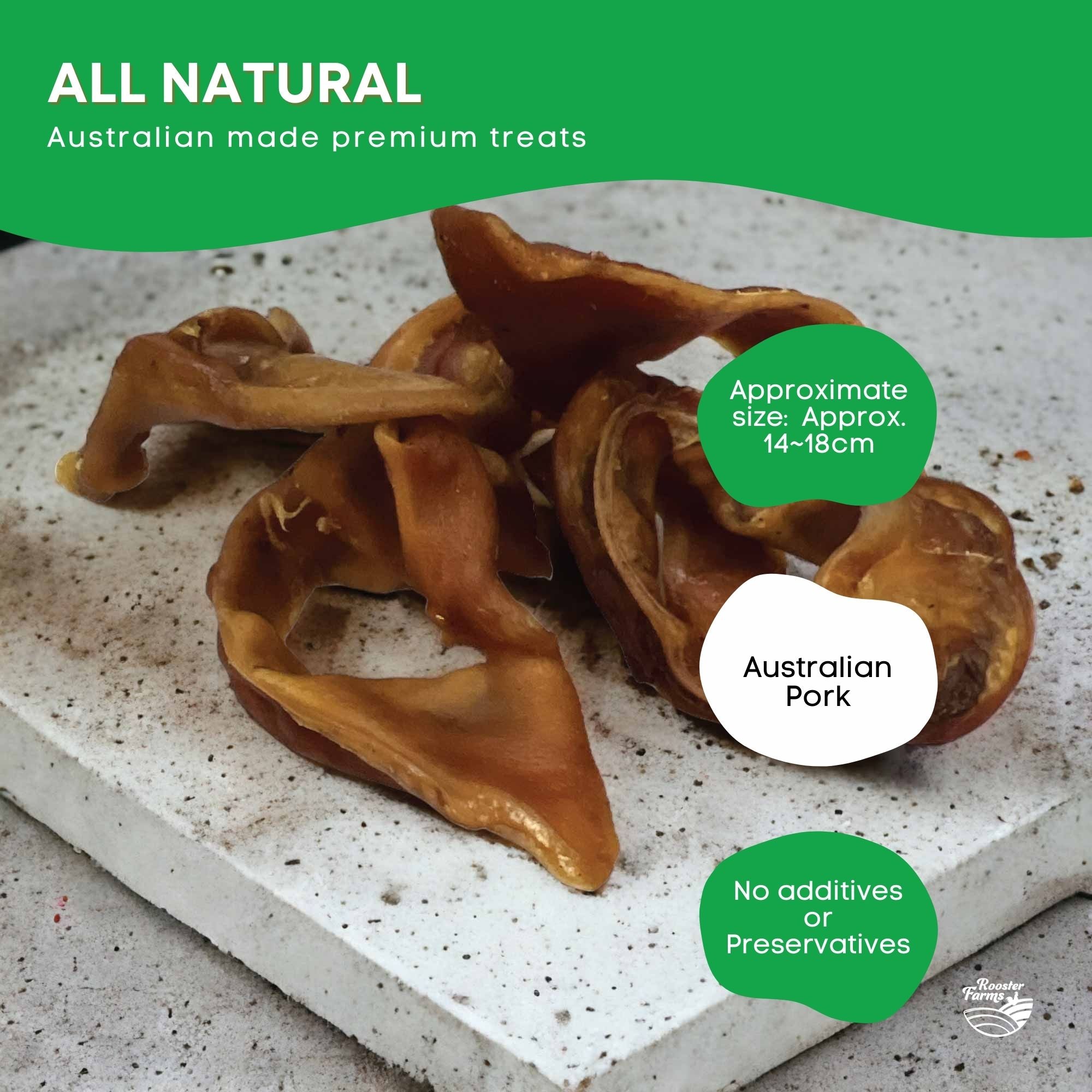 400g Dog Treat Pig Ear Strips - Dehydrated Australian Healthy Puppy Chew-4