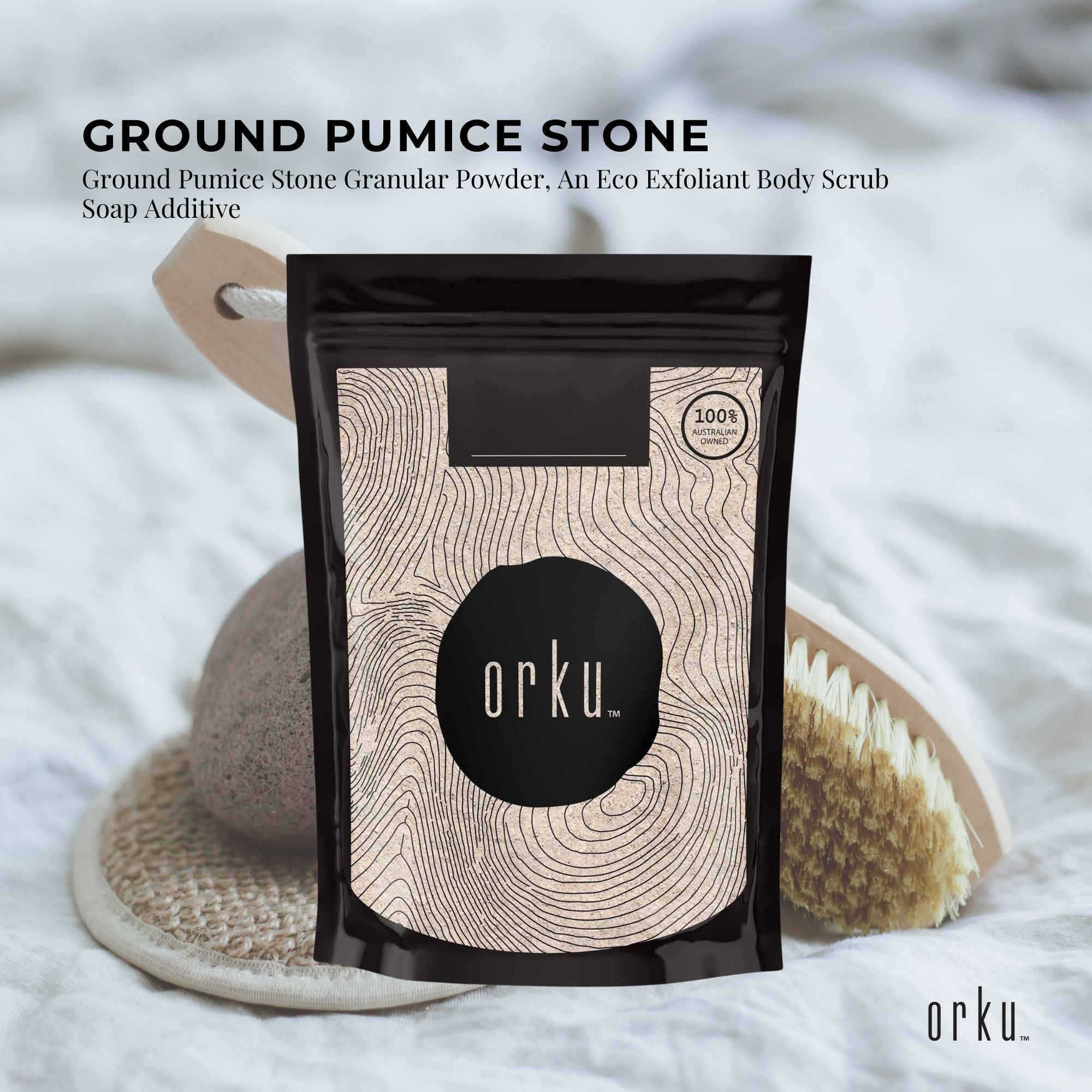 400g Ground Pumice Stone Granular Powder Eco Exfoliant Body Scrub Soap Additive-2