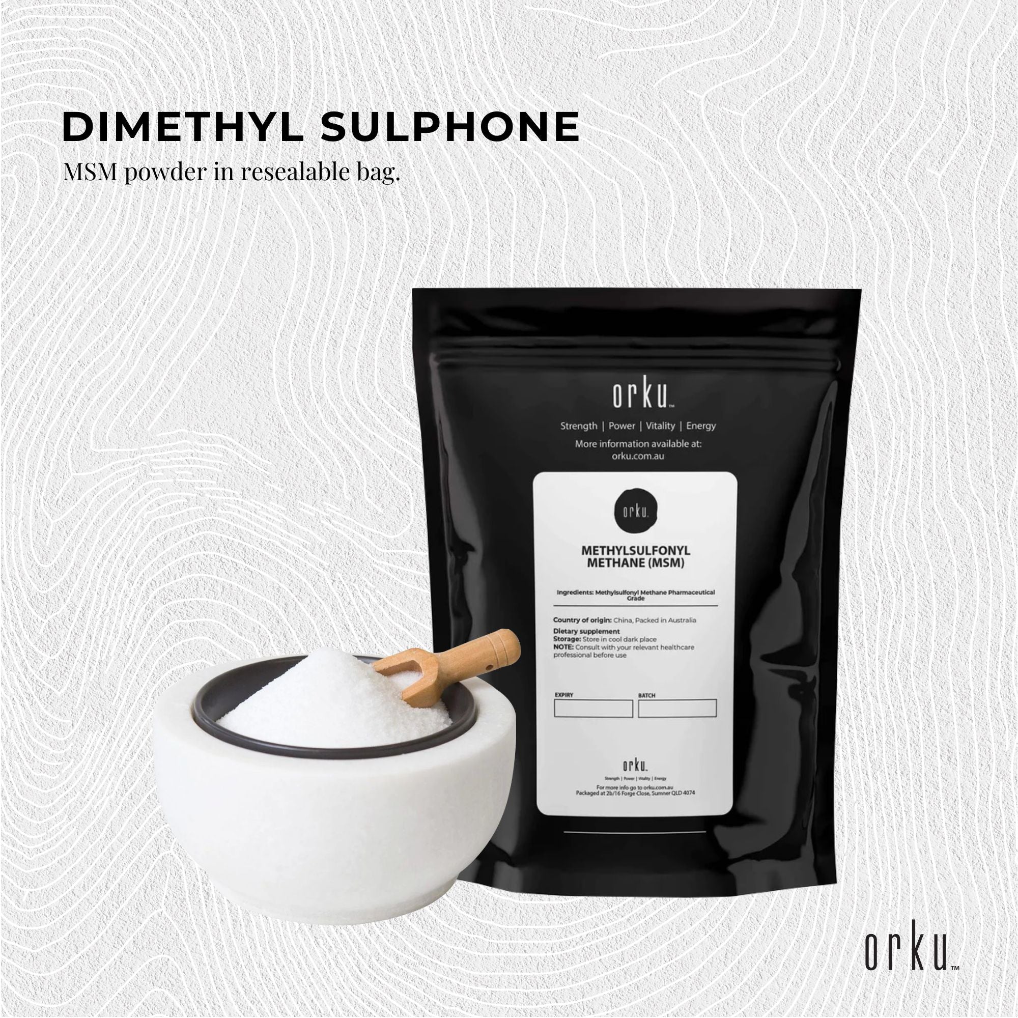 400g MSM Powder or Crystals Tub - 99% Pure Methylsulfonylmethane Dimethyl Sulfone-3