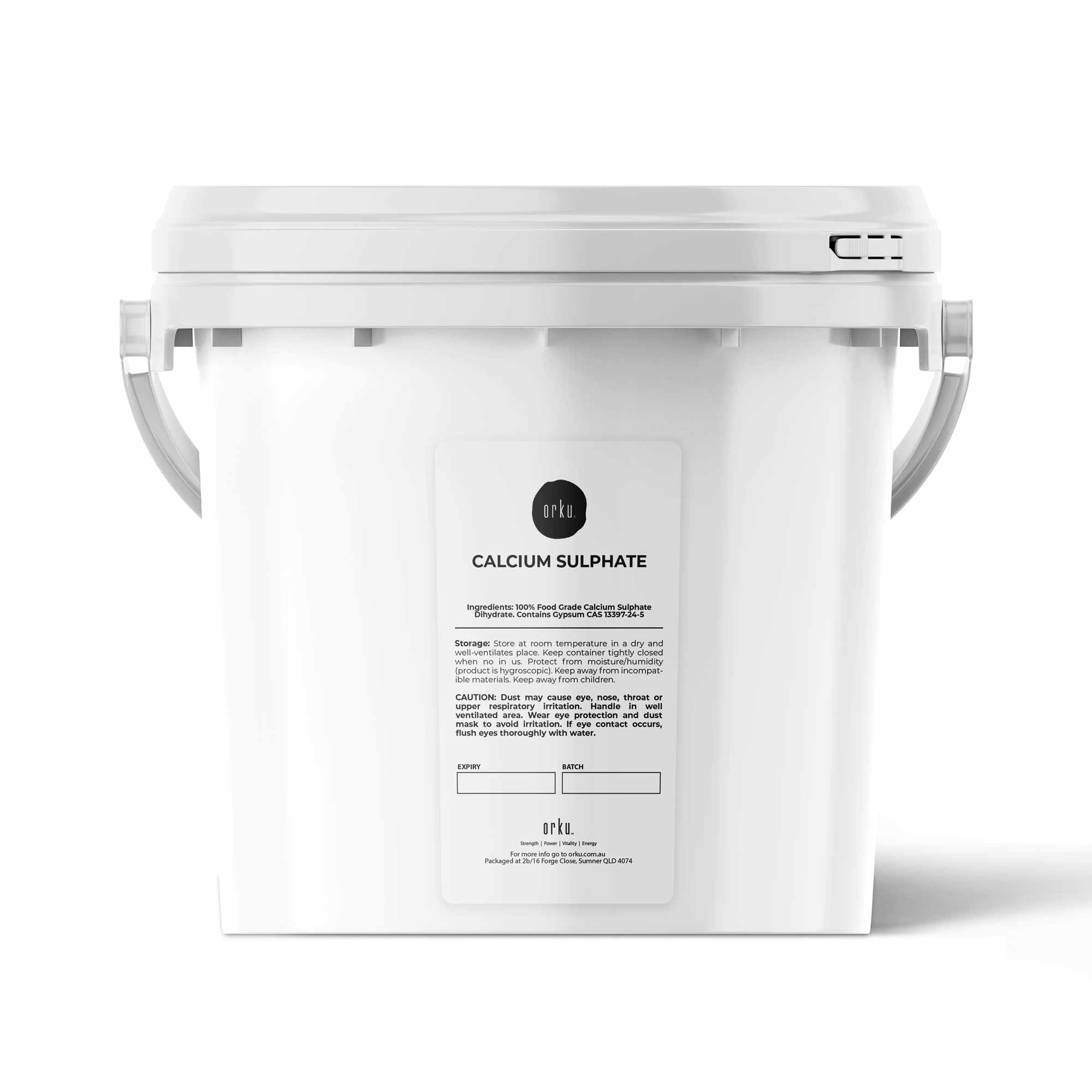 5Kg Calcium Sulphate Gypsum Powder Bucket- Food Grade Hydrous Sulfate-0