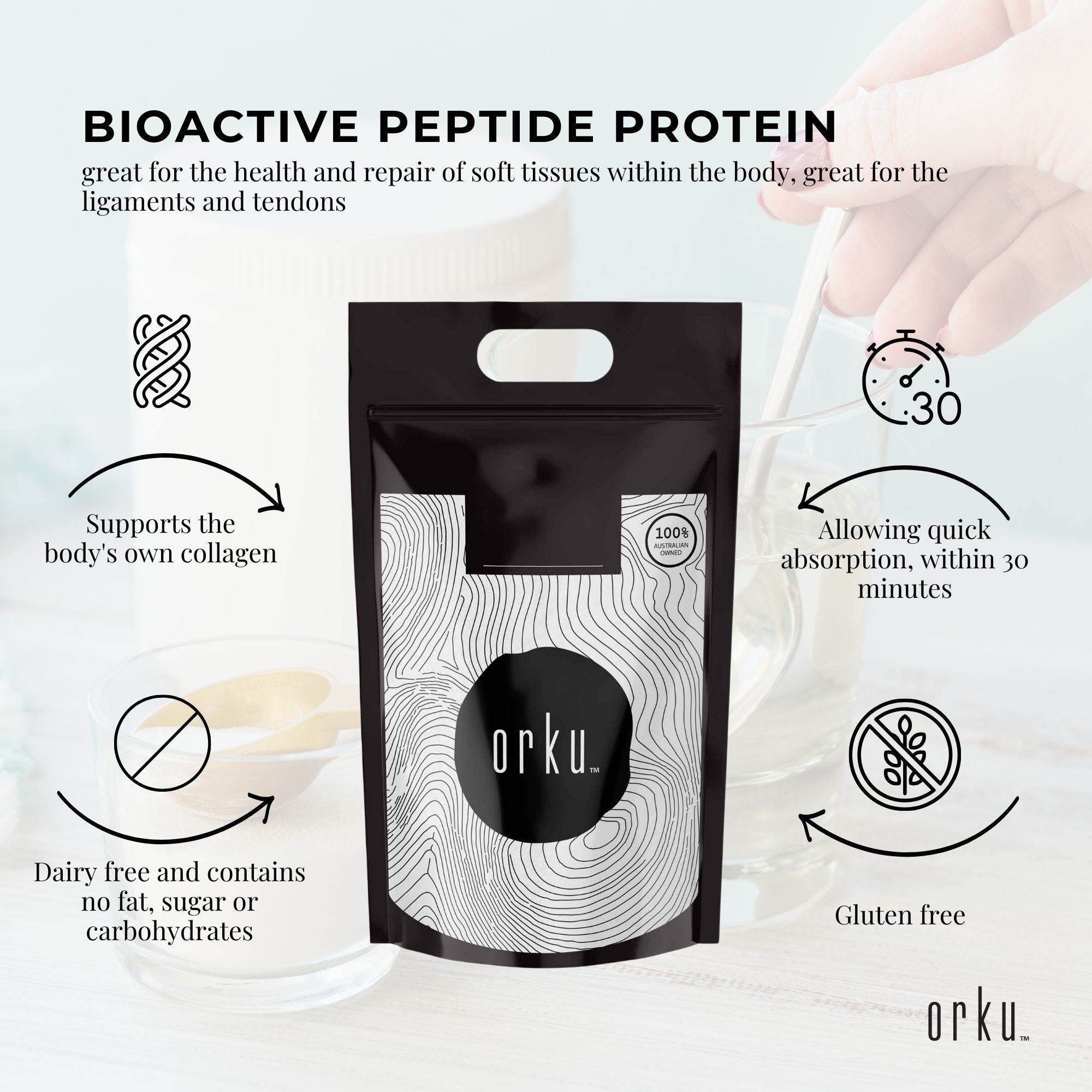 5Kg Collagen Powder - Bovine Hydrolysate Protein Peptide Supplement Unflavoured-4