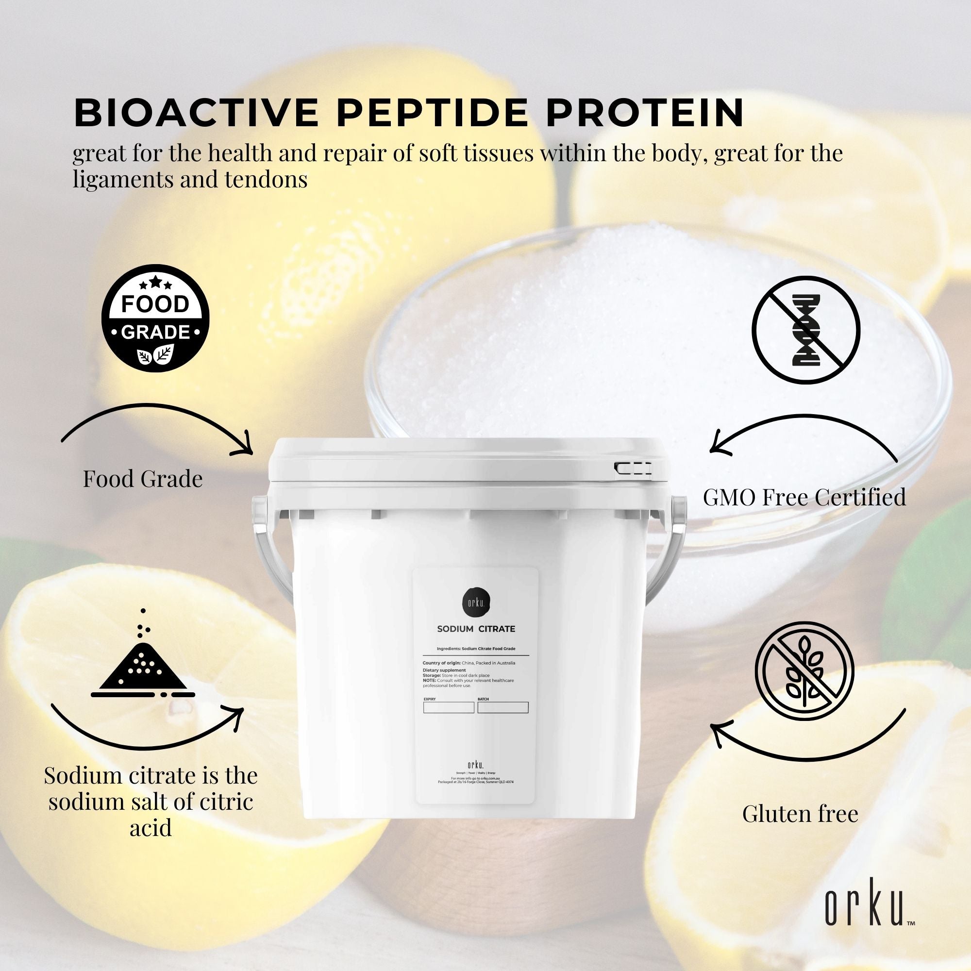5Kg Sodium Citrate Powder Tub - Trisodium Food Grade Acid Salt Preservative-3