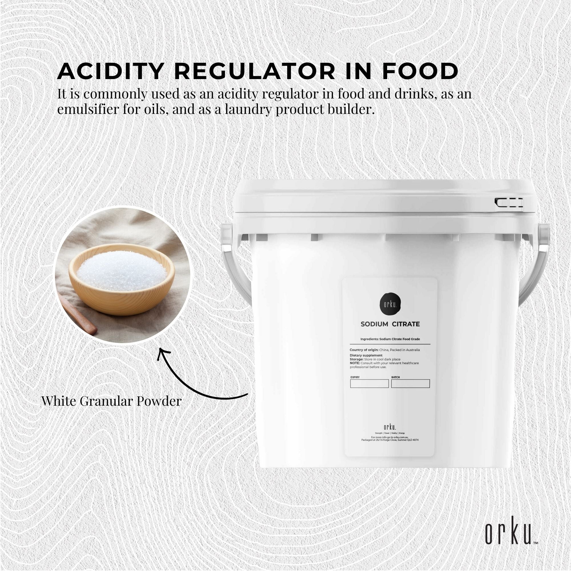 5Kg Sodium Citrate Powder Tub - Trisodium Food Grade Acid Salt Preservative-4