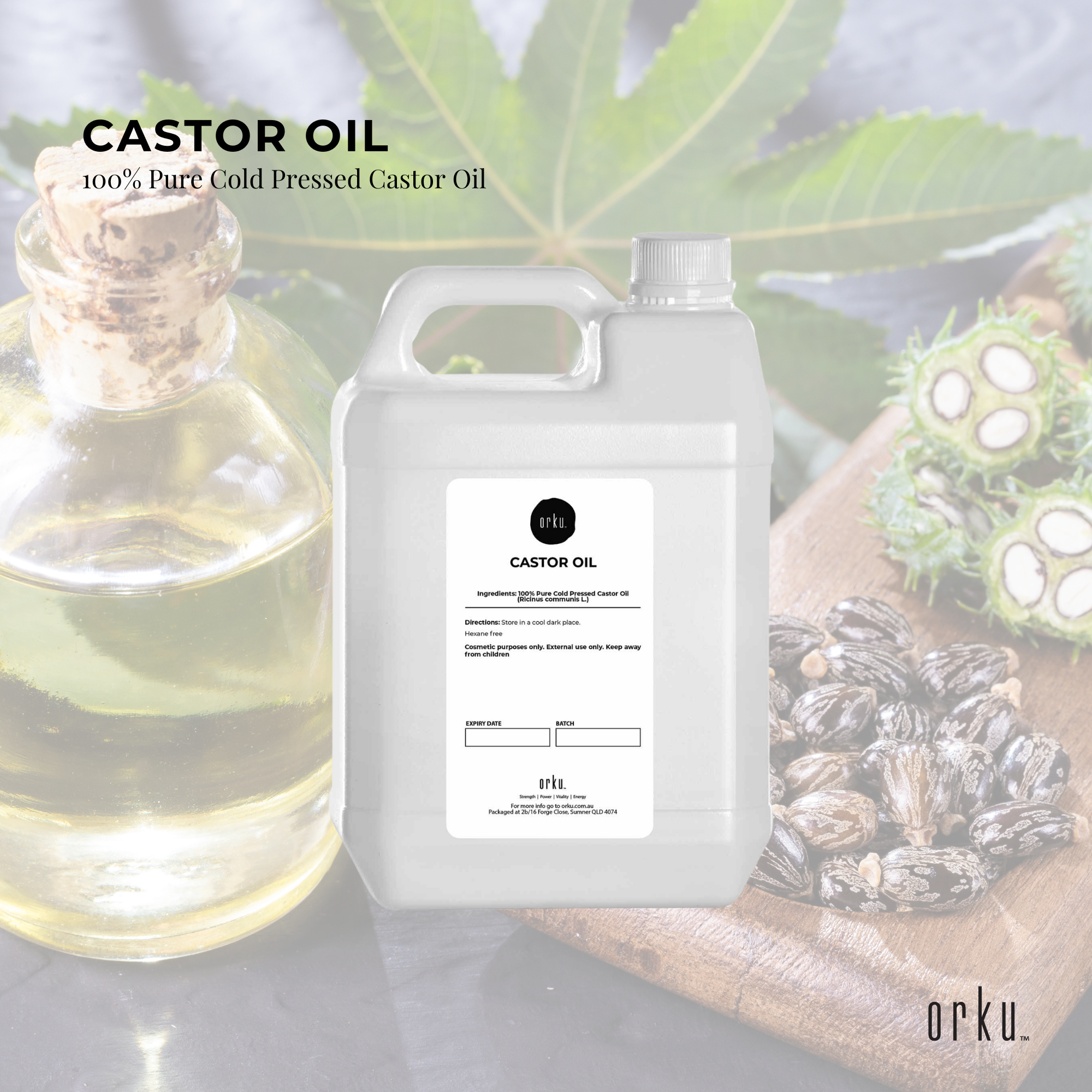 5L Castor Oil - Hexane Free Cold Pressed Skin Hair Care-2
