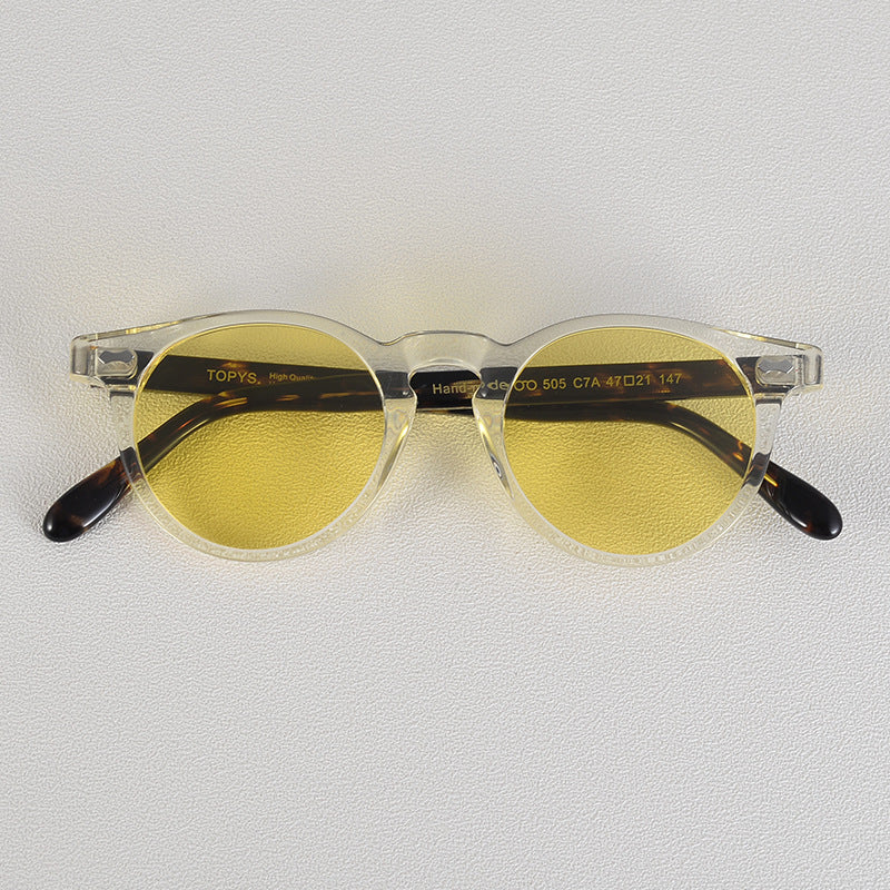 Young American Retro Handmade Glasses Oval Frame Plate