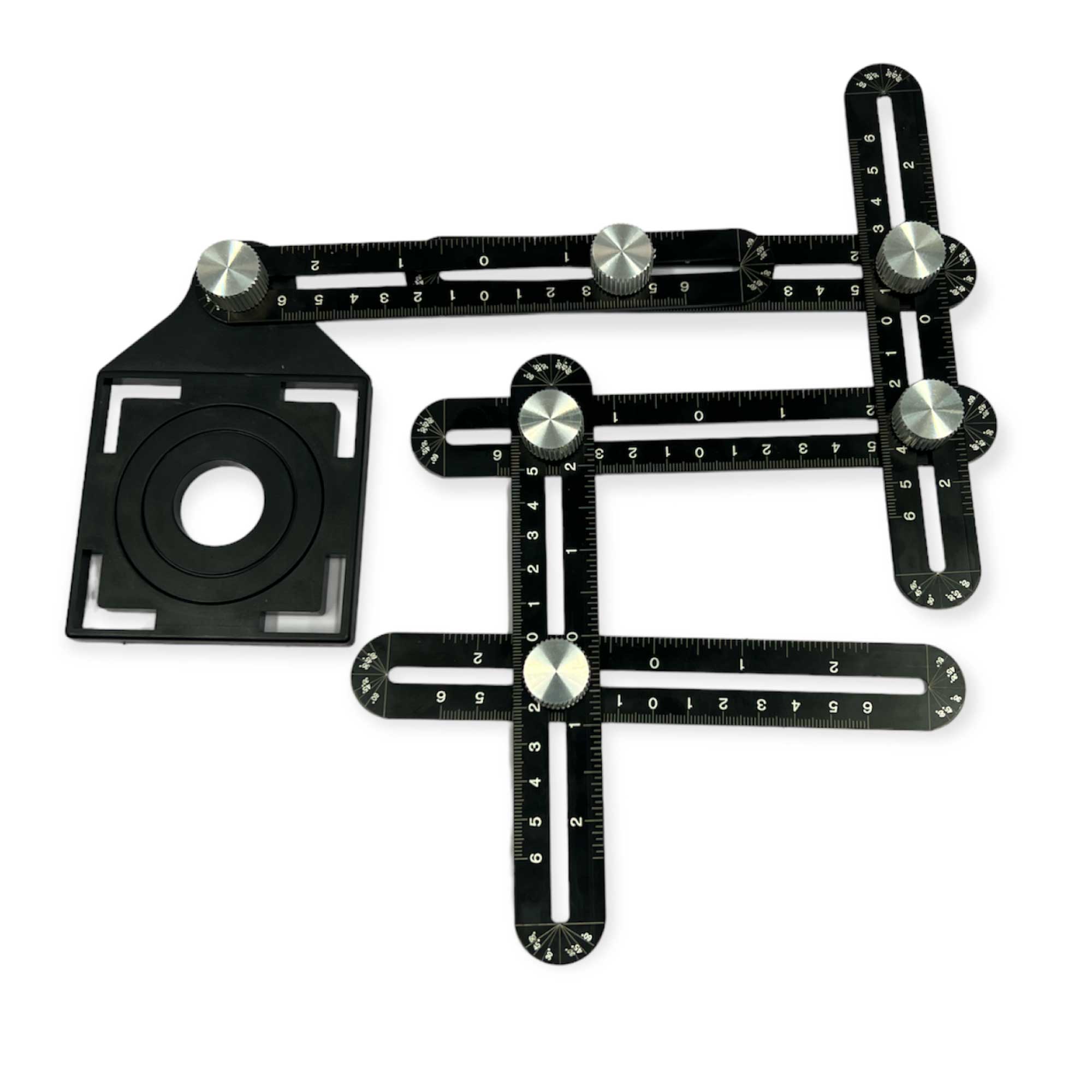 6 Fold Alloy Multiple Angle Ruler - Layout Measuring Template Tool-1