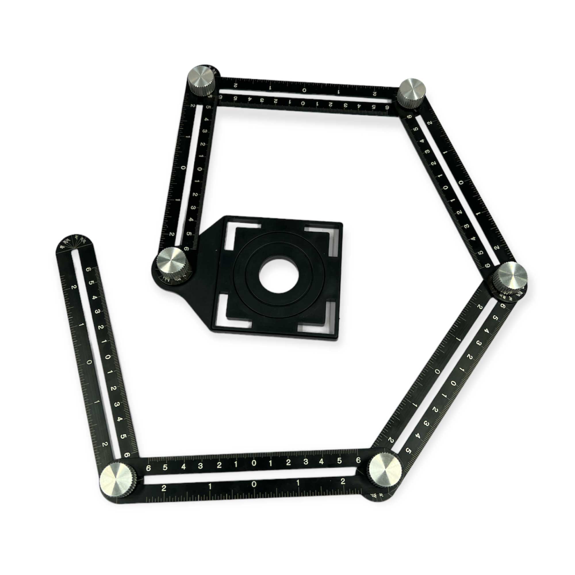 6 Fold Alloy Multiple Angle Ruler - Layout Measuring Template Tool-0