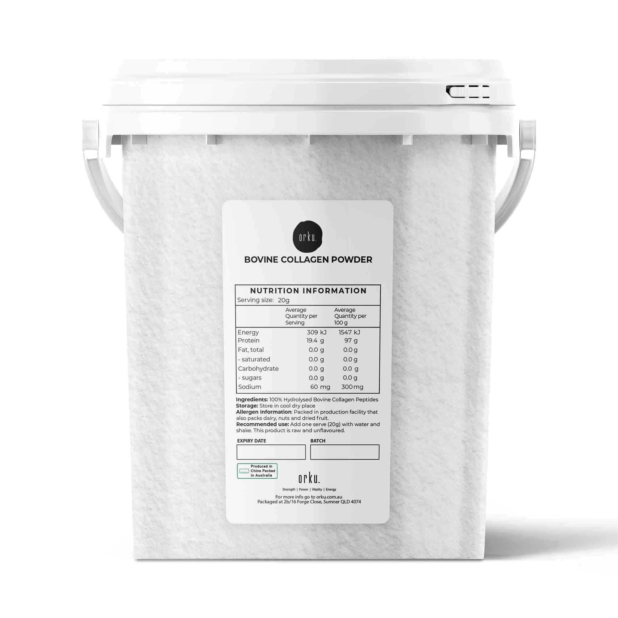 600g Collagen Powder Bucket - Bovine Protein Peptide Supplement Unflavoured-0