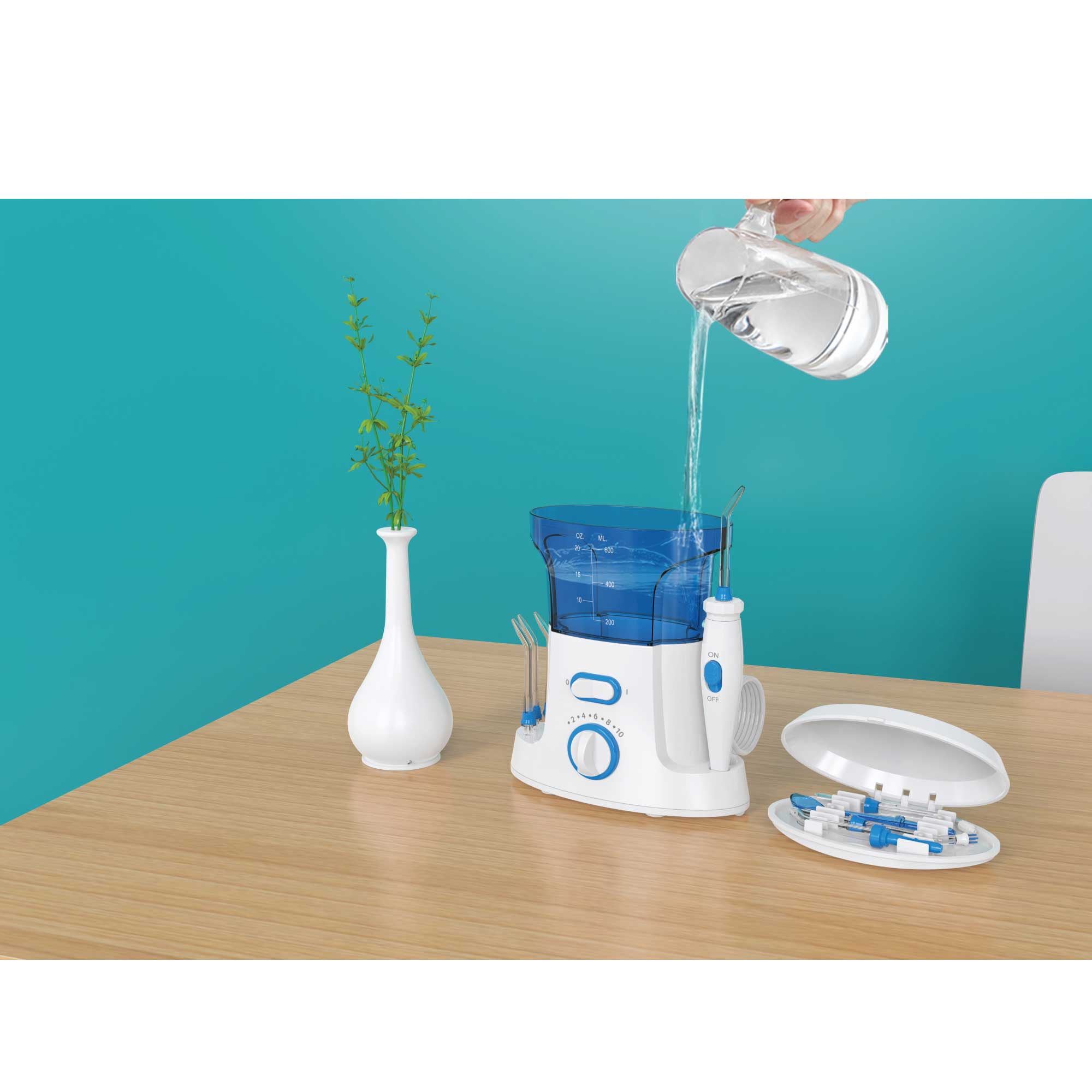 600ml Dental Water Flossing Teeth Flosser - Electric Oral Tooth Irrigator Cleaner-4