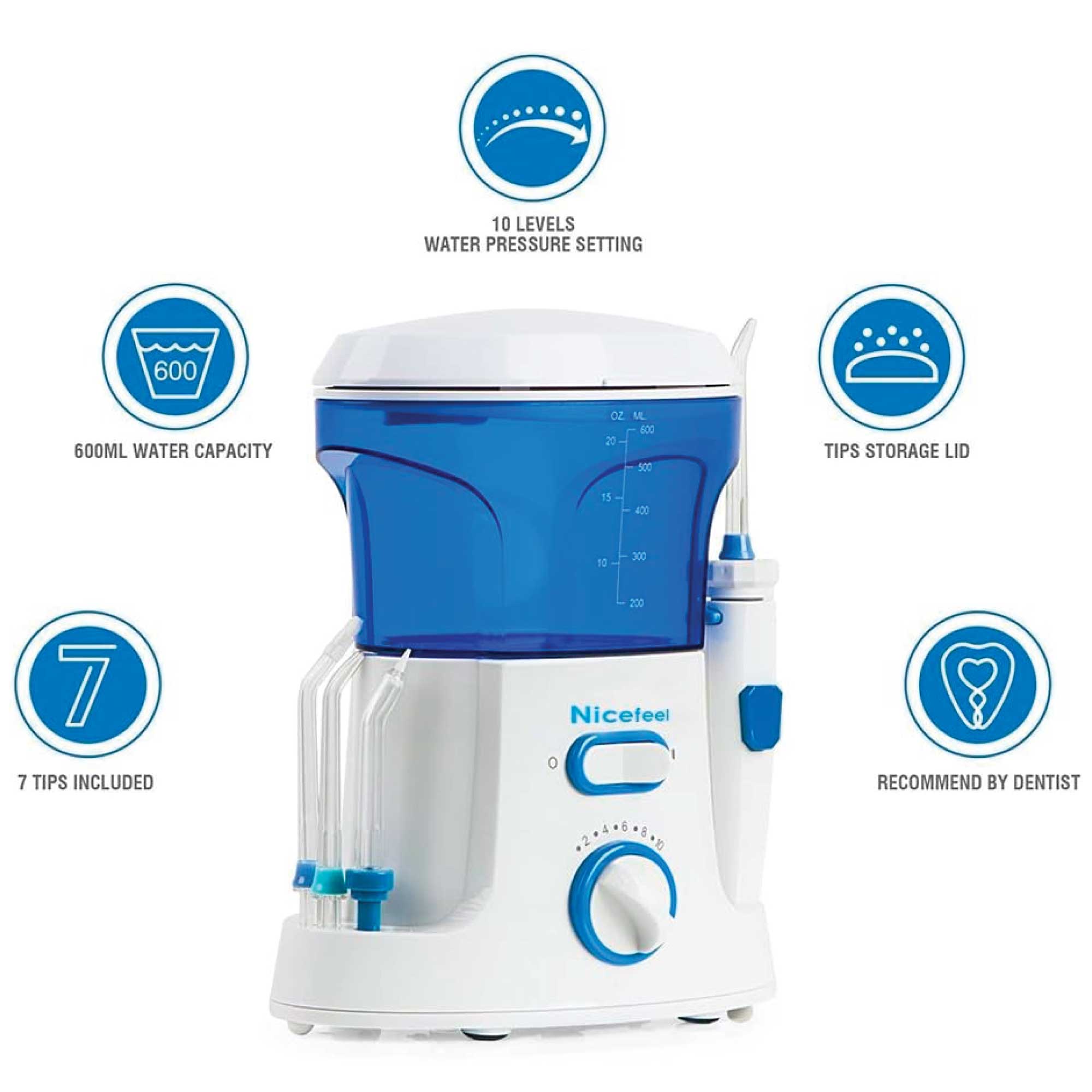 600ml Dental Water Flossing Teeth Flosser - Electric Oral Tooth Irrigator Cleaner-8