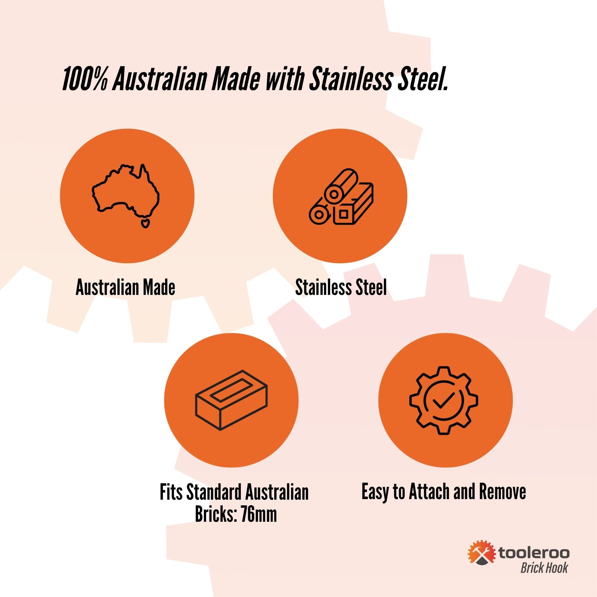 76mm (3") Brick Hooks - Wall Clips Hangers For Pictures Plants Hose Lights Decor-10