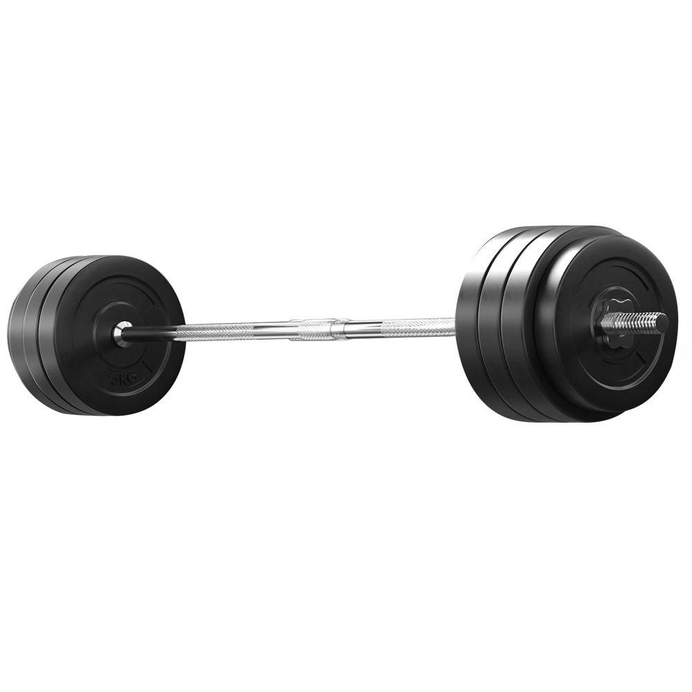 78KG Barbell Weight Set Plates Bar Bench Press Fitness Exercise Home Gym 168cm-3