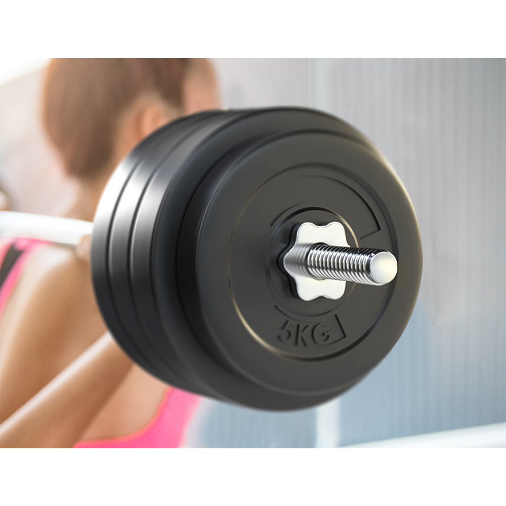 78KG Barbell Weight Set Plates Bar Bench Press Fitness Exercise Home Gym 168cm-4