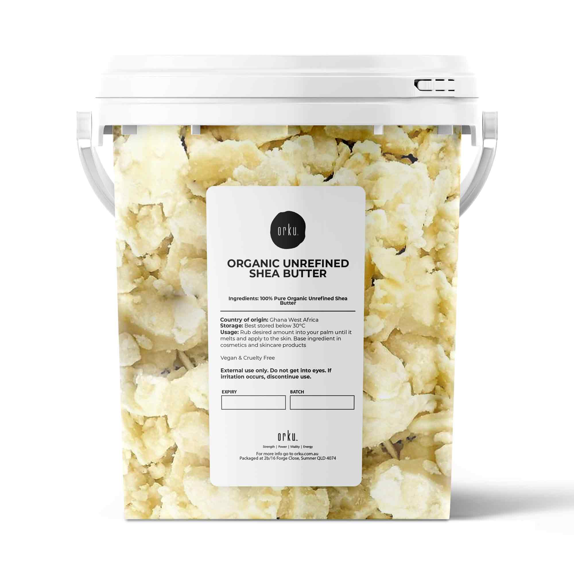 800g Organic Unrefined Shea Butter Tub - Raw Pure African Karite Chunks For Skin-0