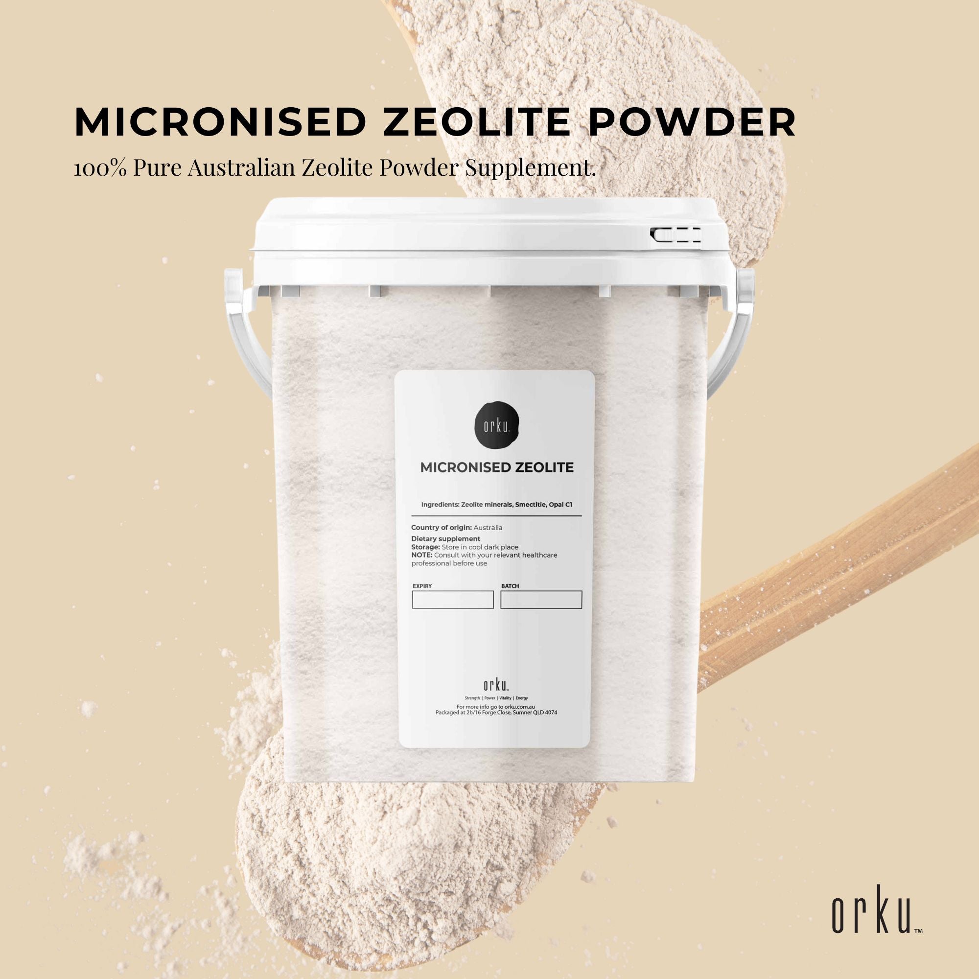 800g Pure Micronised Zeolite Powder Supplement Tub Micronized Volcamin-1