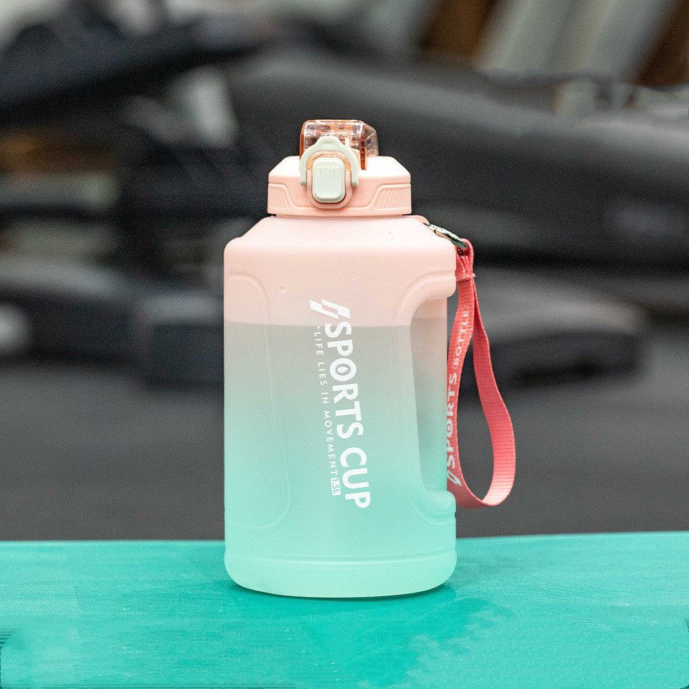 Extra Large Capacity Cup With Straw Fitness Sports Water Bottle Fitness Big Bottles