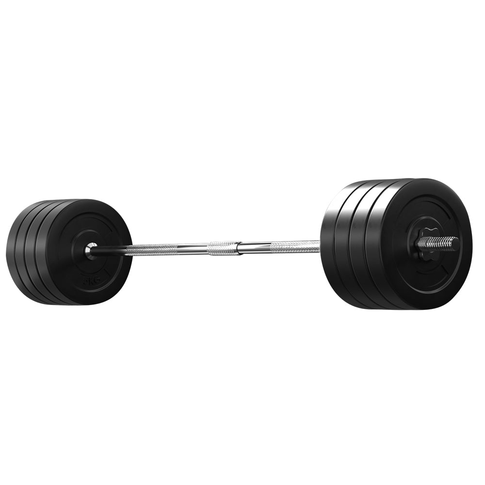 88KG Barbell Weight Set Plates Bar Bench Press Fitness Exercise Home Gym 168cm-3