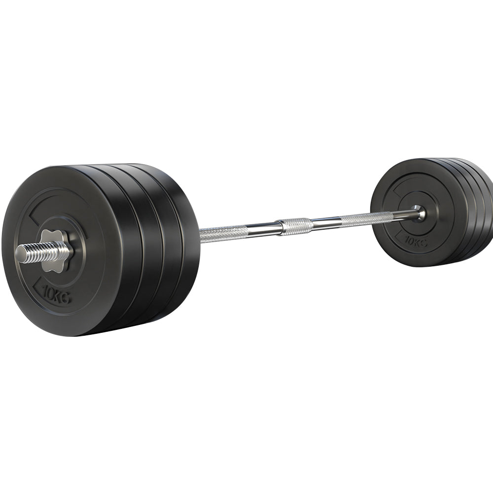 88KG Barbell Weight Set Plates Bar Bench Press Fitness Exercise Home Gym 168cm-0