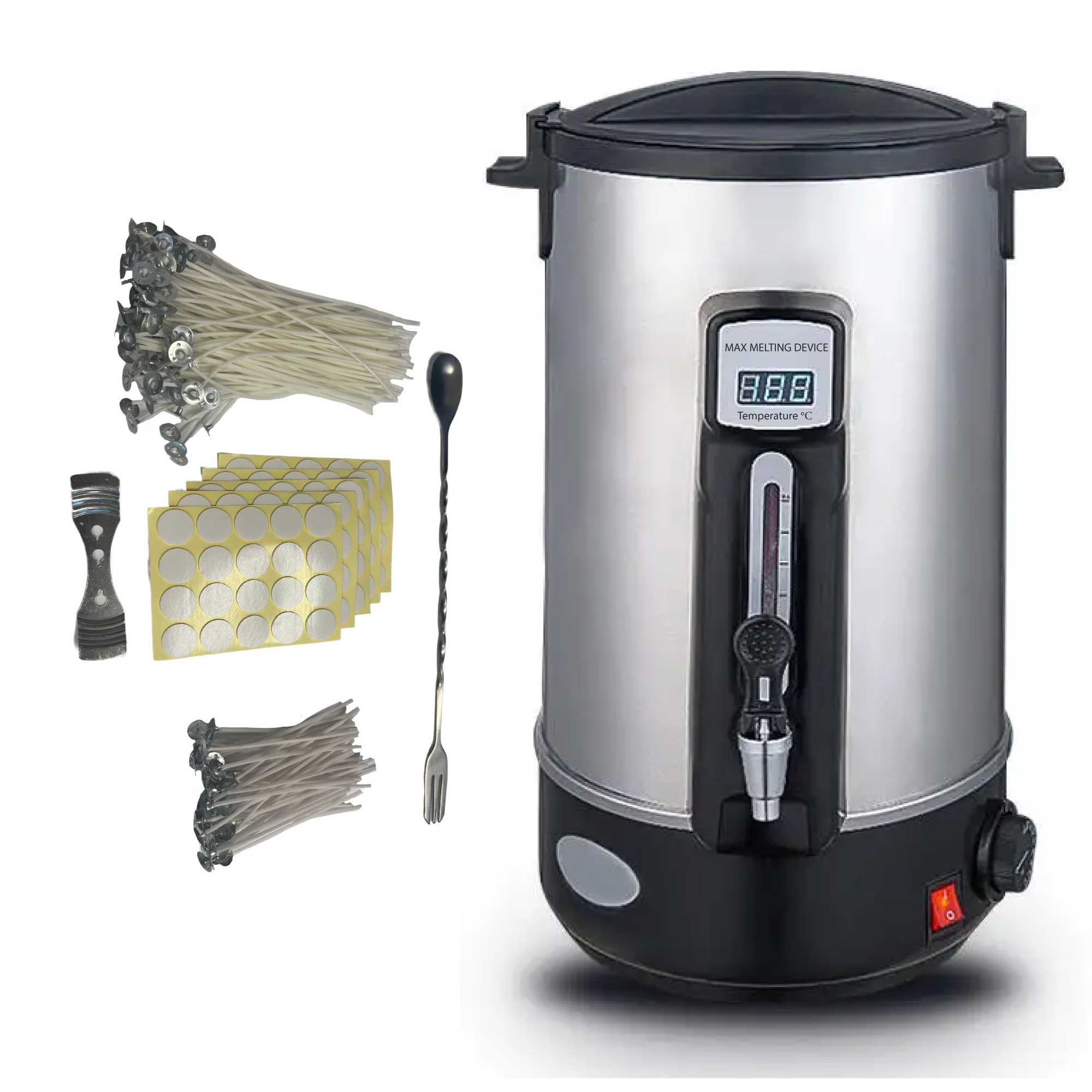 8L Candle Wax Heater With Tap And Accessories - Candle Making Melter Pot-0