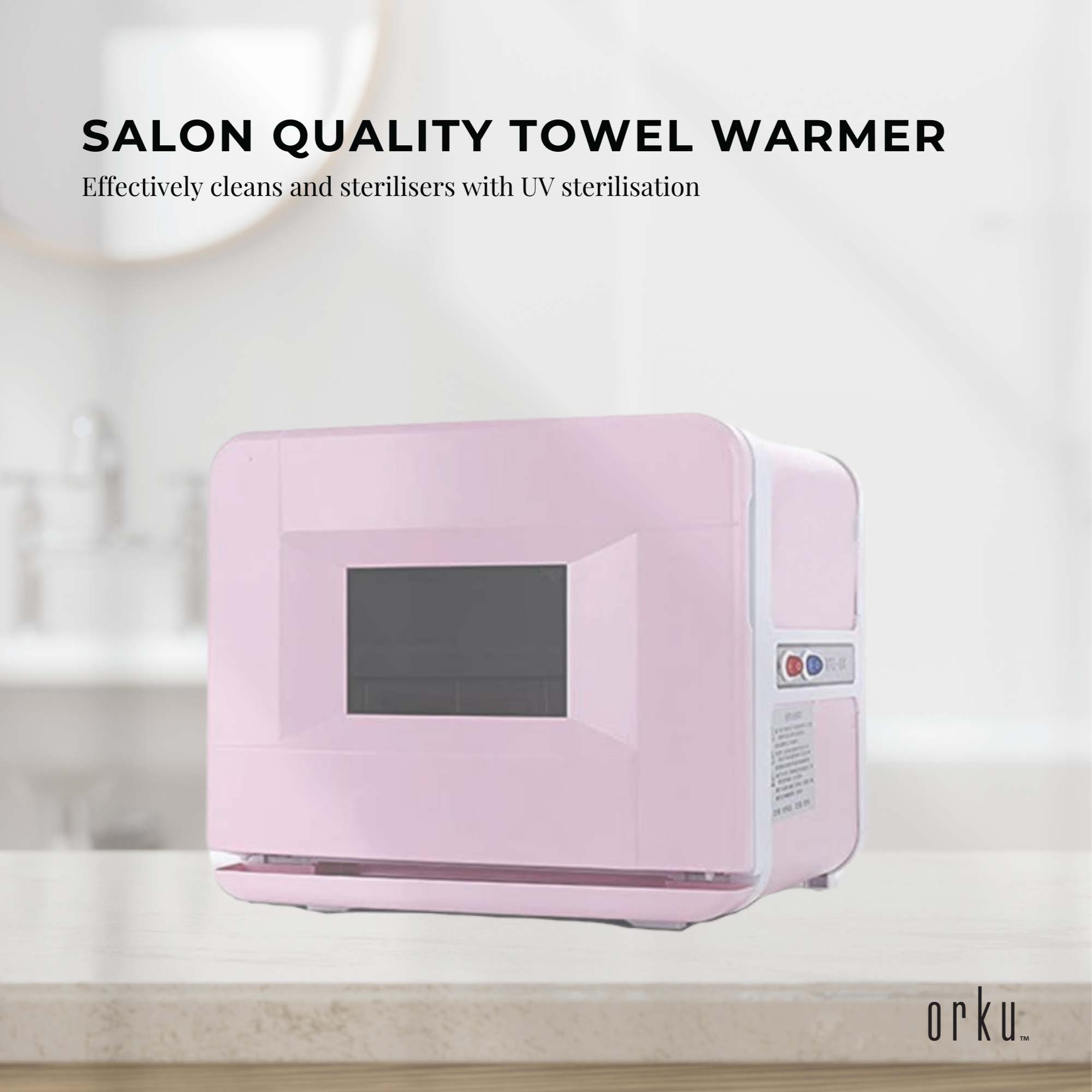 8L Pink Electric Towel Warmer UV Steriliser Cabinet Small Hot Heater Sanitiser-2
