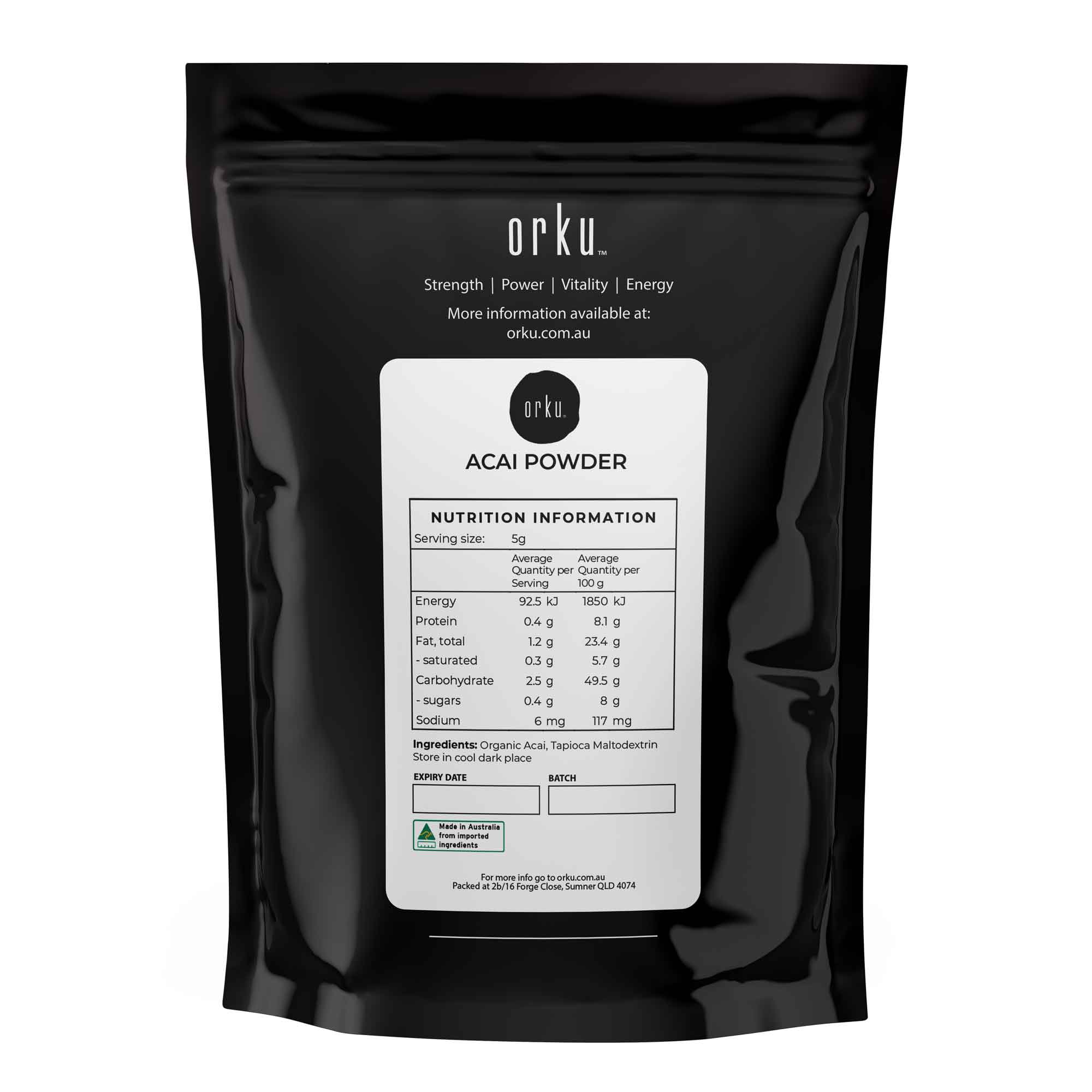Acai Powder 100% Organic - Pure Superfood Amazon Berries - Bulk-1