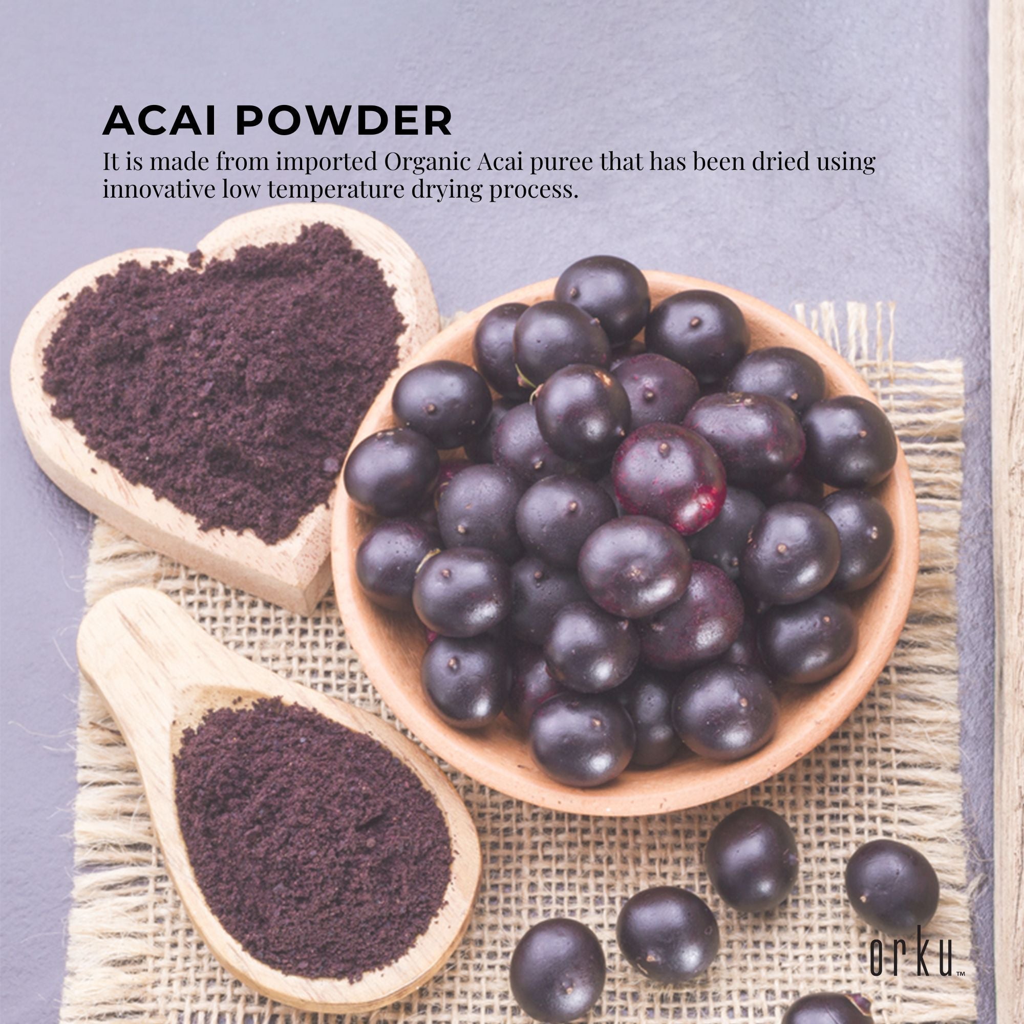Acai Powder 100% Organic - Pure Superfood Amazon Berries - Bulk-6