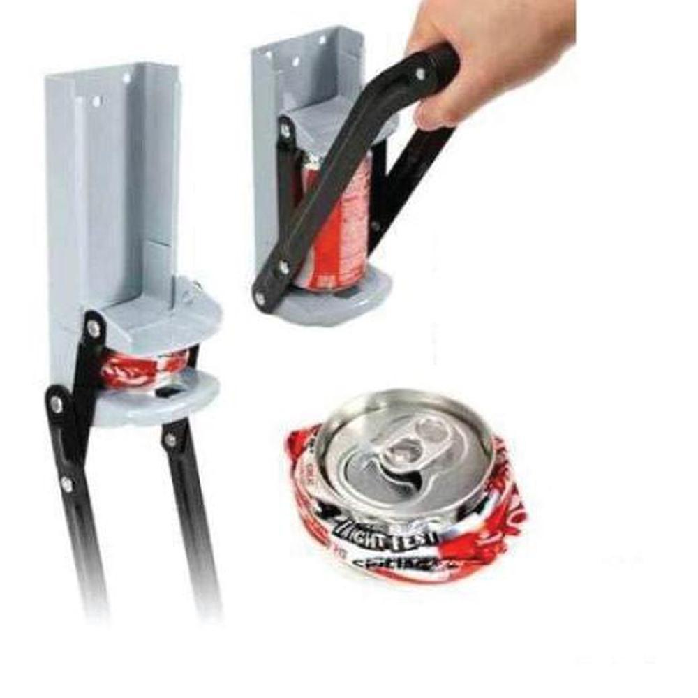 Aluminium Can Crusher - 16oz Beer Soda Smasher - Wall Mount Included Bottle Opener-1