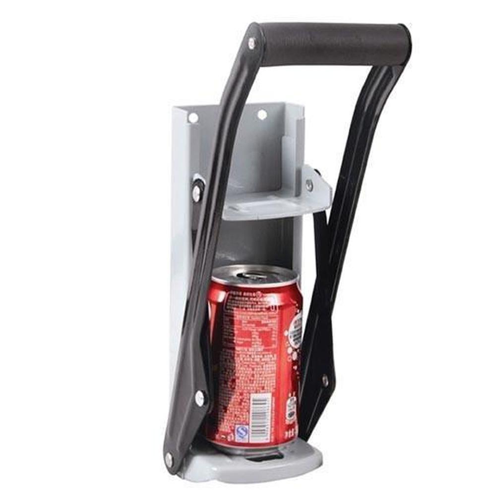 Aluminium Can Crusher - 16oz Beer Soda Smasher - Wall Mount Included Bottle Opener-0