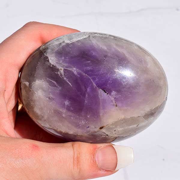 Amethyst Crystal Palm Stone-9