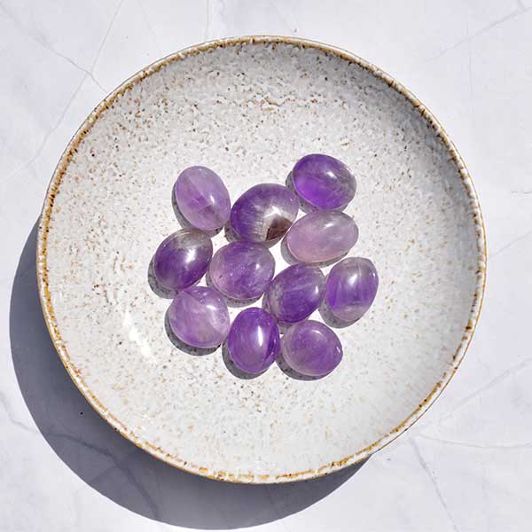Amethyst Crystal Palm Stone-11