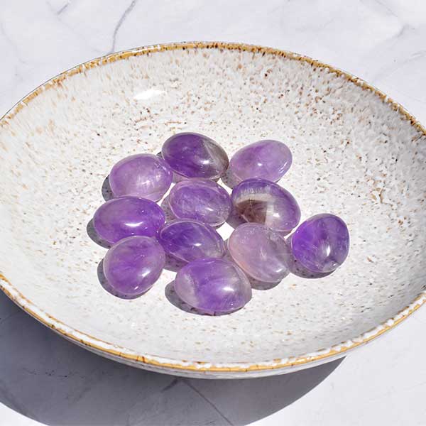Amethyst Crystal Palm Stone-12