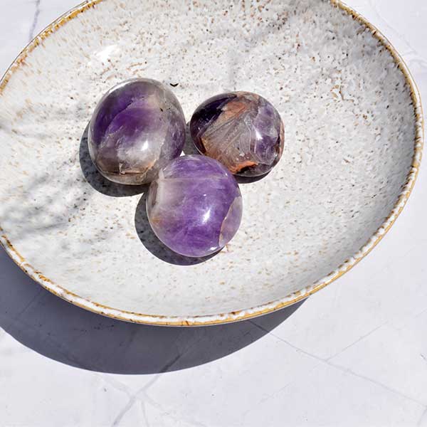 Amethyst Crystal Palm Stone-13