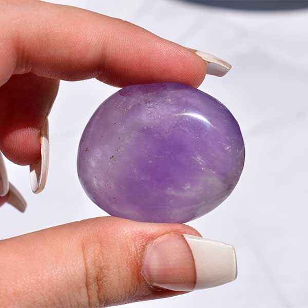 Amethyst Crystal Palm Stone-4
