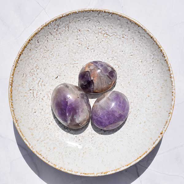 Amethyst Crystal Palm Stone-5
