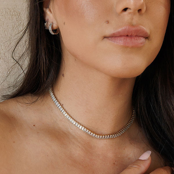 Amici by Ella - Sammy Earrings - Clear/Silver-3