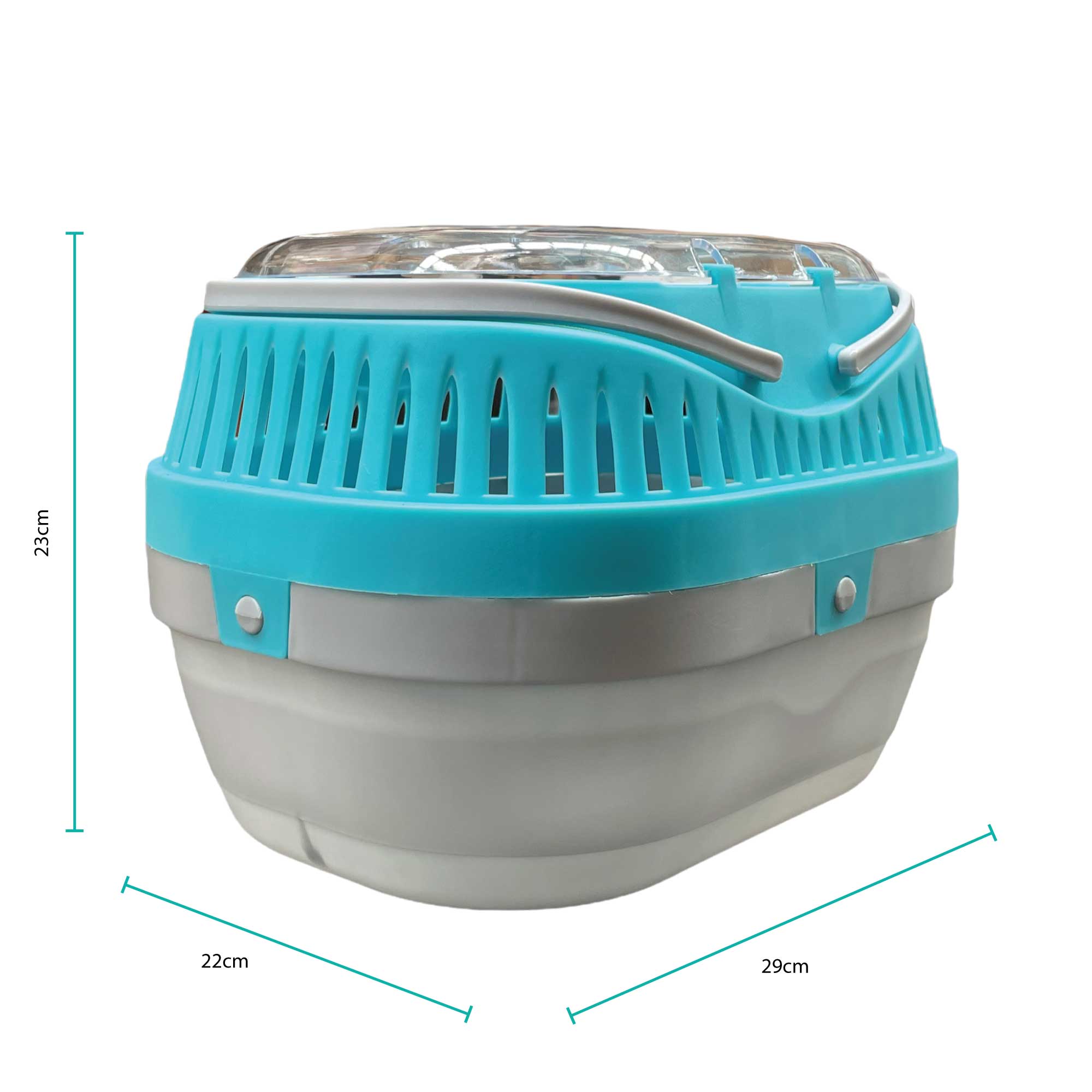 Animal Carrier For Small Pet - Blue Plastic Guinea Pig Mouse Hamster Travel Cage-3