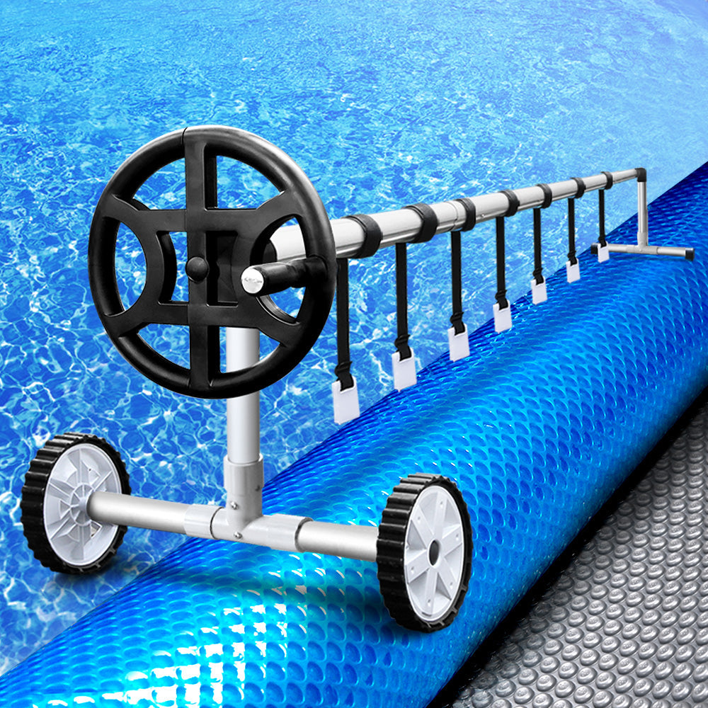 Aquabuddy Solar Swimming Pool Cover Roller Wheel Blanket Adjustable 10X4M-7