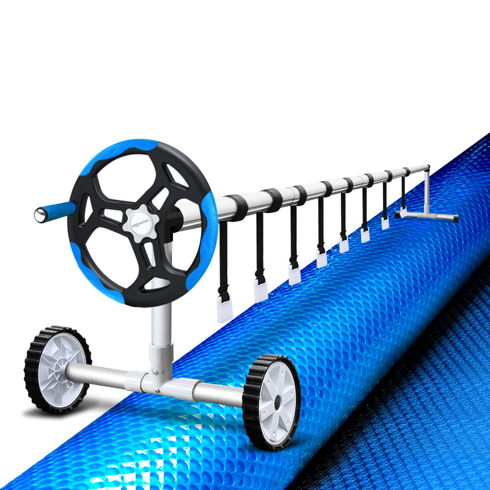 Aquabuddy Swimming Solar Pool Cover Pools Roller Wheel Blanket Covers 11X4.8M-0