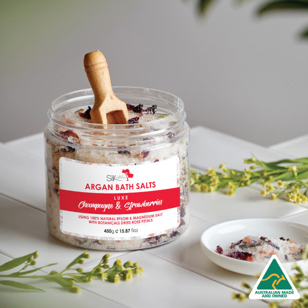 Argan Luxe Bath Salts - Champagne & Strawberries-3